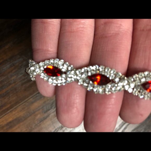Silver & Red Bracelet - Picture 4 of 5